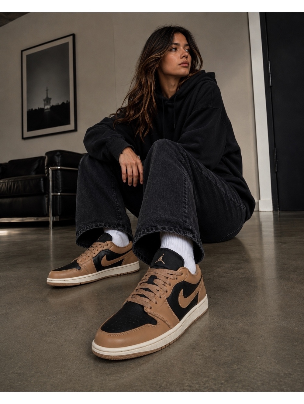 Air Jordan 1 Low Desert Black W11.5 / M10